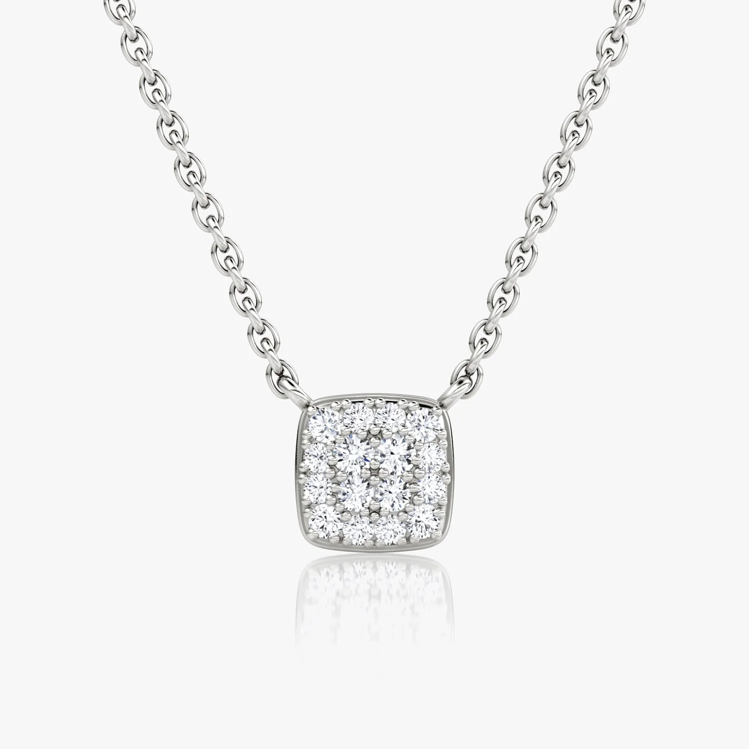 0.10 TCW Round Lab Grown Diamond Necklace view 2